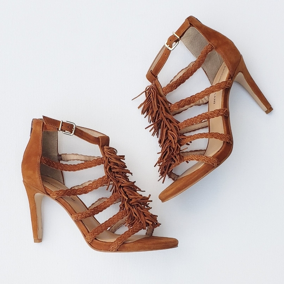 Antonio Melani Fringe Suede Heels - Picture 4 of 10